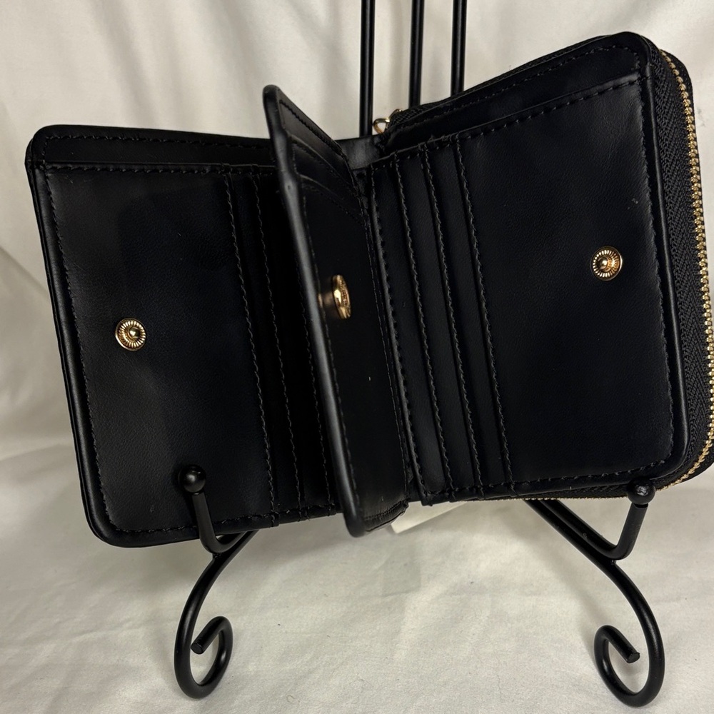 Anne Klein Black Zip Around Wallet - Picture 7 of 12